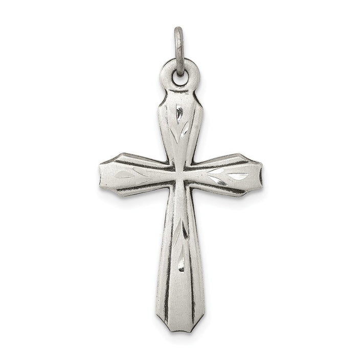 Million Charms 925 Sterling Silver Antiqued Relgious Cross Pendant