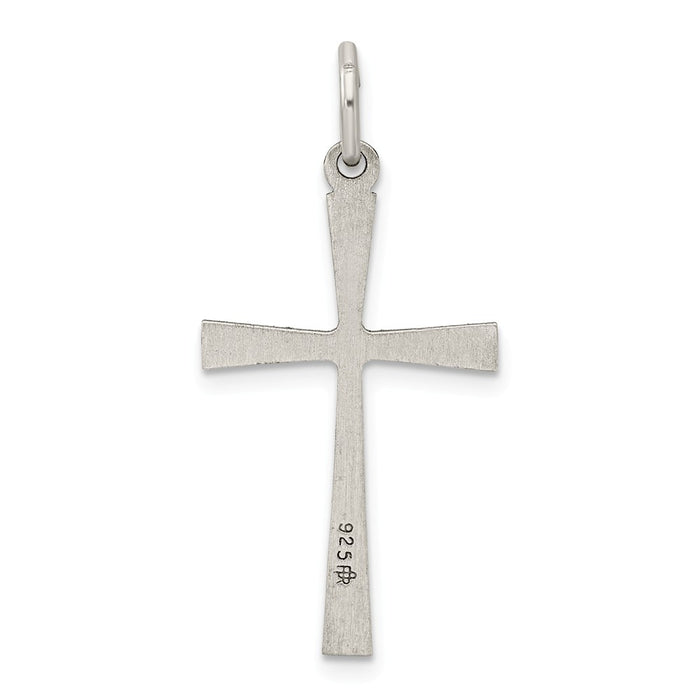 Million Charms 925 Sterling Silver Antiqued Relgious Cross Charm