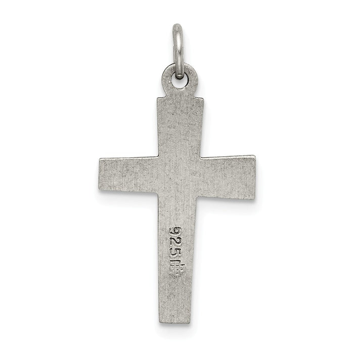 Million Charms 925 Sterling Silver Antiqued Relgious Cross Charm