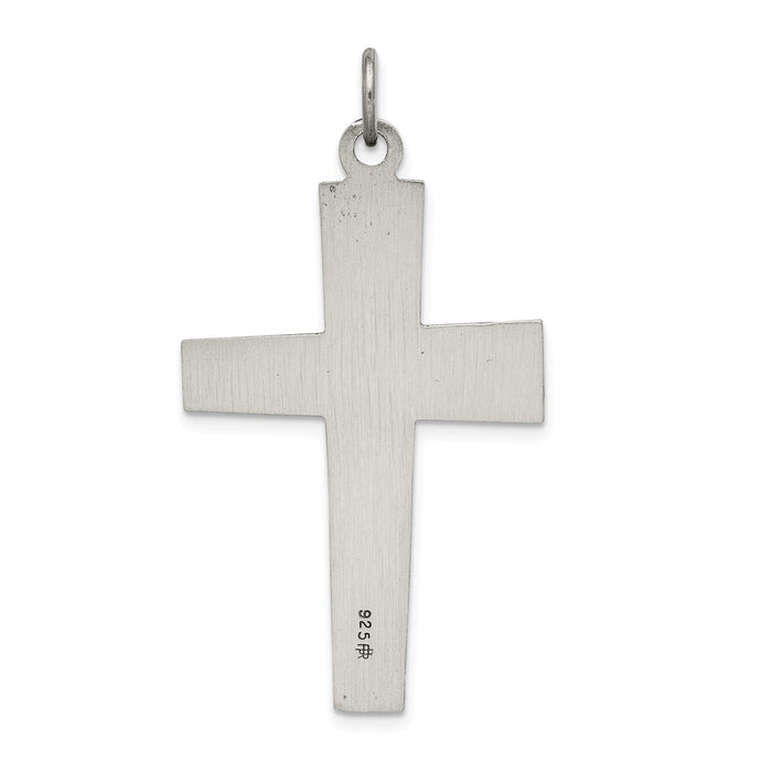 Million Charms 925 Sterling Silver Antiqued Relgious Cross Pendant