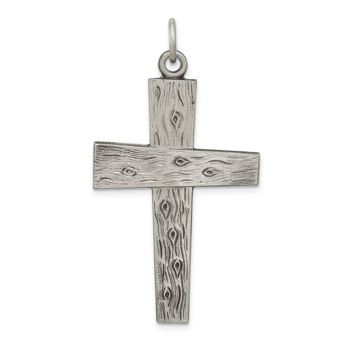 Million Charms 925 Sterling Silver Antiqued Relgious Cross Pendant
