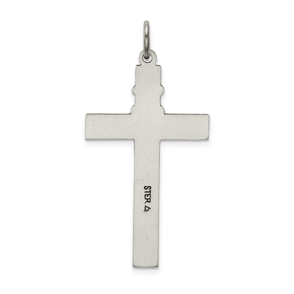 Million Charms 925 Sterling Silver Antiqued Rosary Relgious Cross Pendant