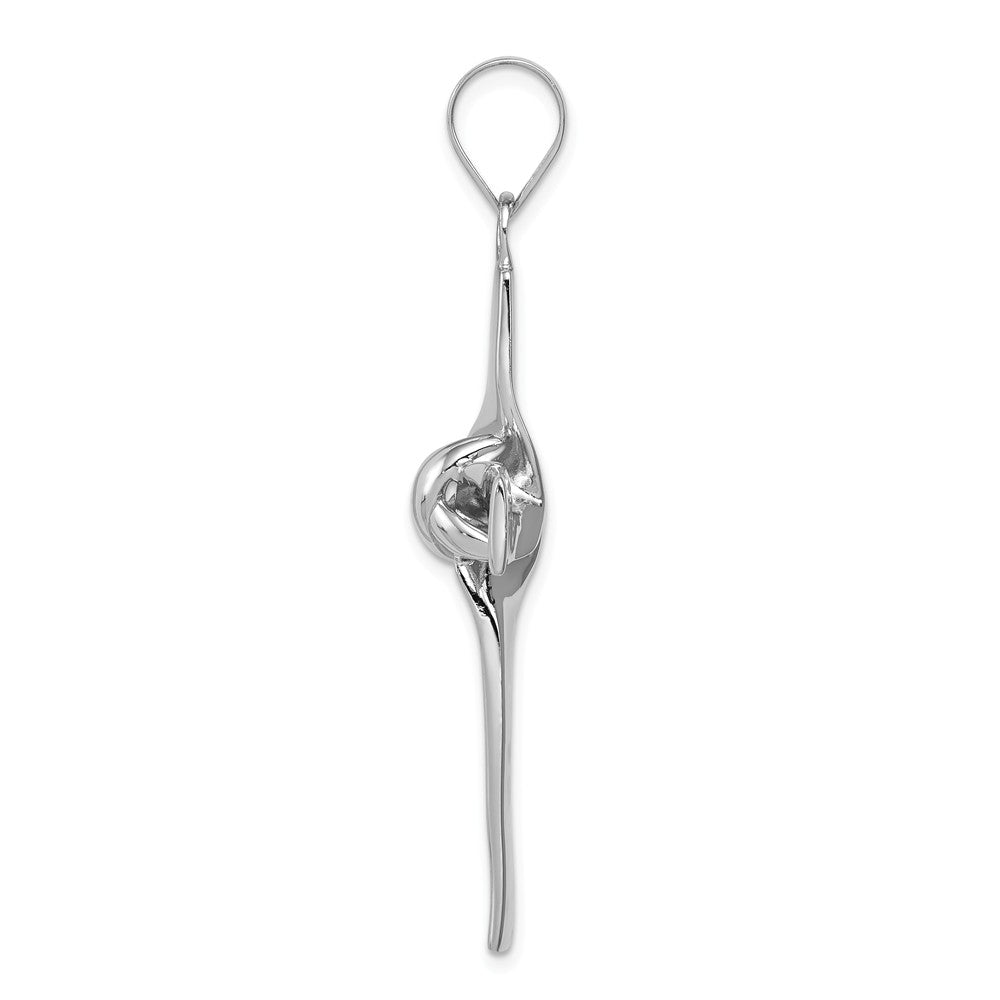 Million Charms 925 Sterling Silver Rhodium-Platedlatin Relgious Cross Pendant