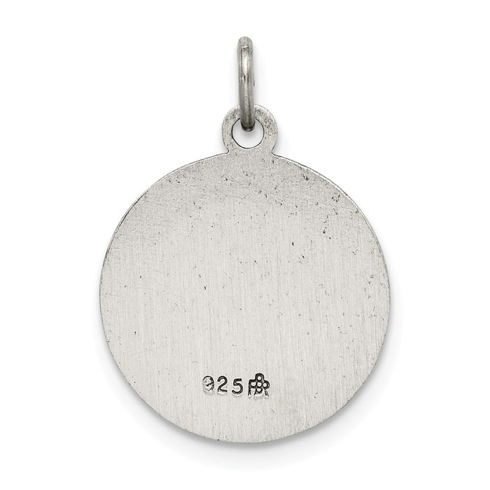 Million Charms 925 Sterling Silver Antiqued Confirmation Medal