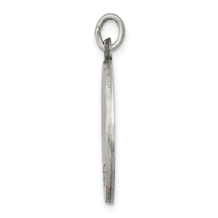 Million Charms 925 Sterling Silver Antiqued Confirmation Medal