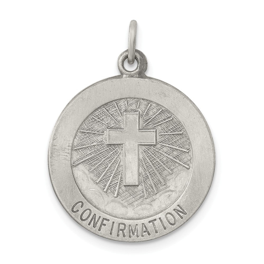 Million Charms 925 Sterling Silver Antiqued Confirmation Medal