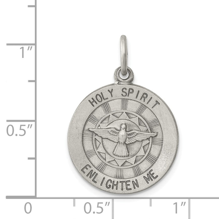Million Charms 925 Sterling Silver Antiqued Holy Spirit Medal
