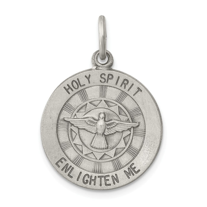 Million Charms 925 Sterling Silver Antiqued Holy Spirit Medal