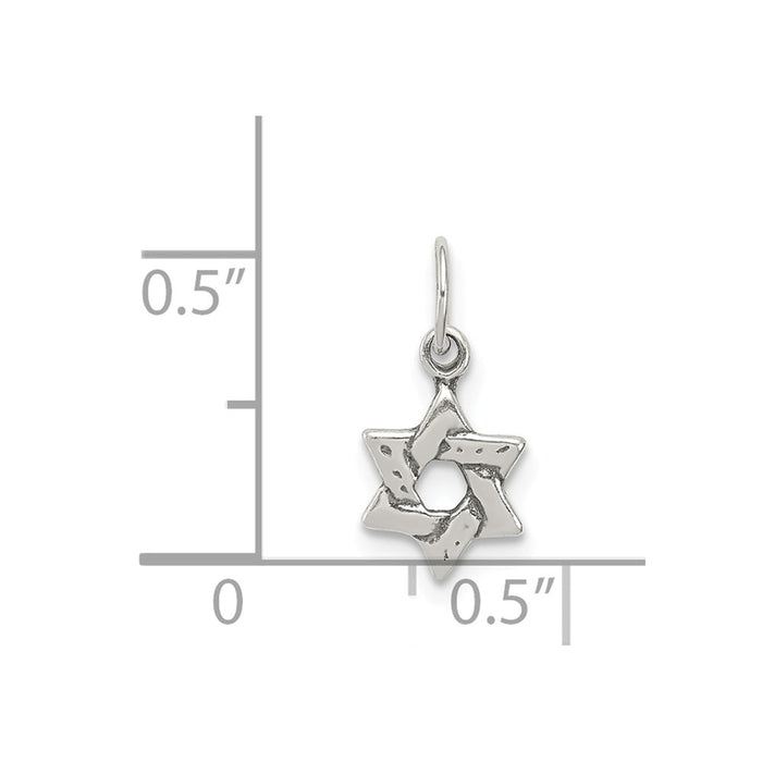 Million Charms 925 Sterling Silver Small Religious Jewish Star Of David Charm