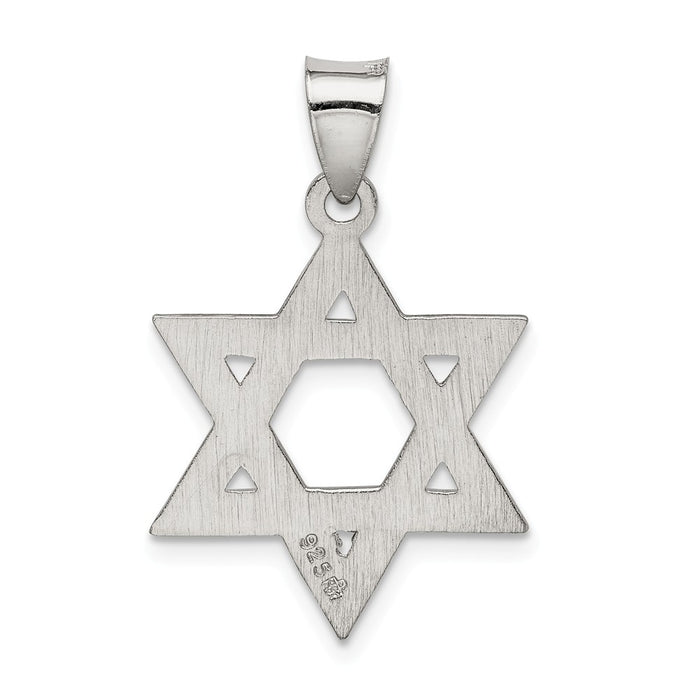 Million Charms 925 Sterling Silver Satin Religious Jewish Star Of David Charm