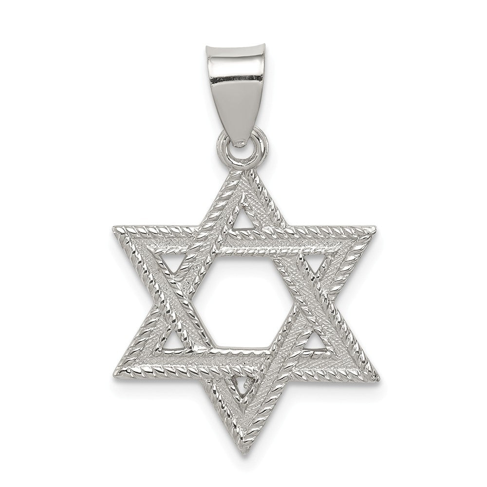 Million Charms 925 Sterling Silver Satin Religious Jewish Star Of David Charm