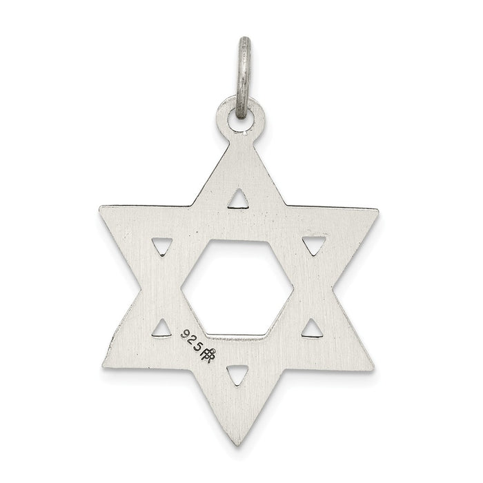 Million Charms 925 Sterling Silver Antiqued Religious Jewish Star Of David Charm