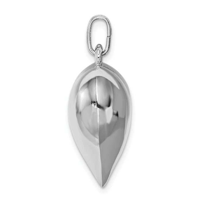 Million Charms 925 Sterling Silver Rhodium-Plated Puffed Heart Pendant