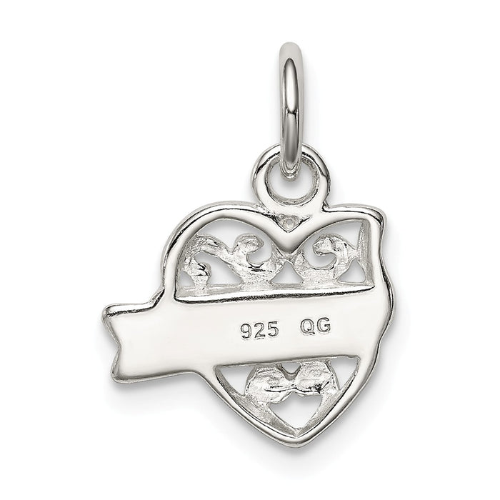 Million Charms 925 Sterling Silver Heart Daughter Charm