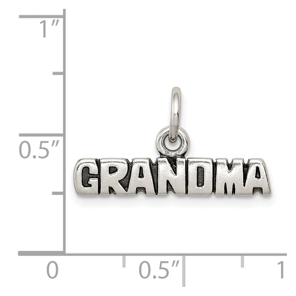 Million Charms 925 Sterling Silver Antiqued Grandma Charm