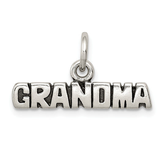 Million Charms 925 Sterling Silver Antiqued Grandma Charm