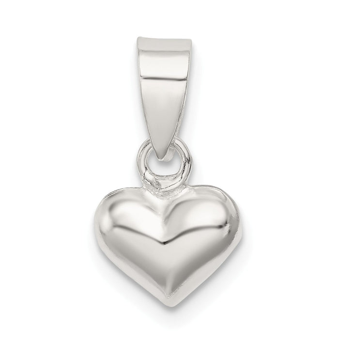 Million Charms 925 Sterling Silver Puff Heart Pendant