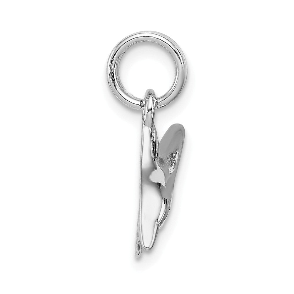 Million Charms 925 Sterling Silver Rhodium-Platedenamel Hummingbird Charm