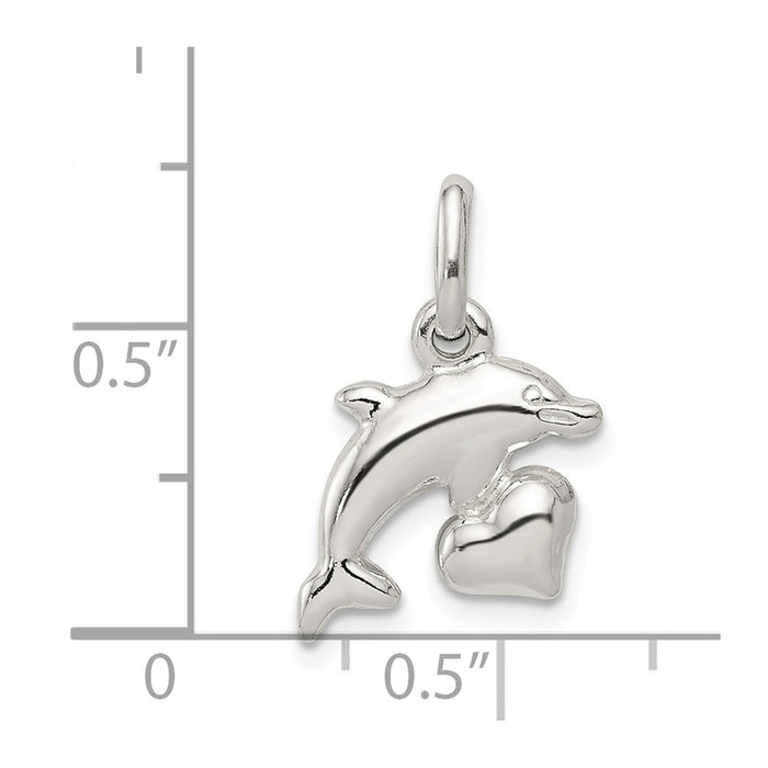 Million Charms 925 Sterling Silver Dolphin Pendant