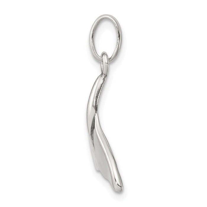 Million Charms 925 Sterling Silver Whale Tail Charm