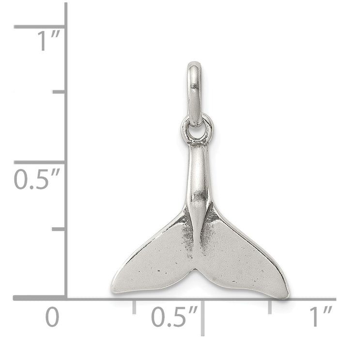 Million Charms 925 Sterling Silver Whale Tail Charm