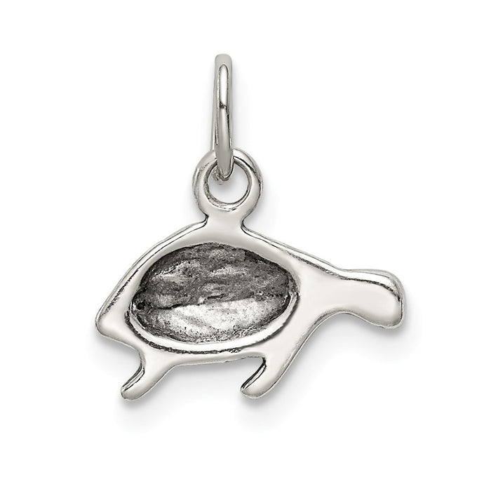 Million Charms 925 Sterling Silver Antiqued Turtle Charm
