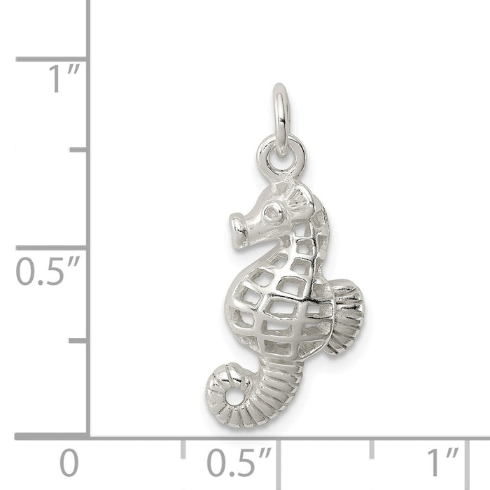 Million Charms 925 Sterling Silver Nautical Seahorse Charm