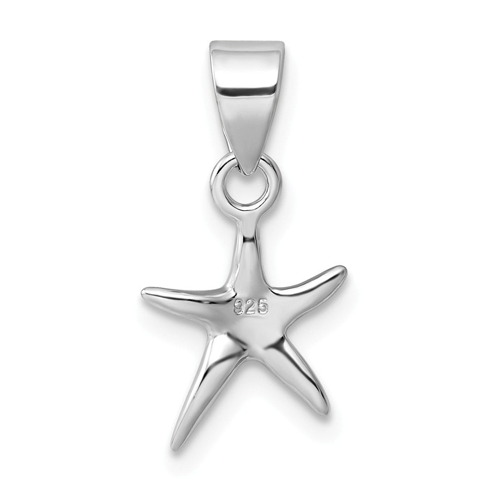 Million Charms 925 Sterling Silver Rhodium-Platednautical Starfish Pendant