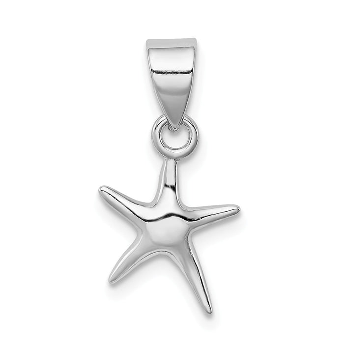 Million Charms 925 Sterling Silver Rhodium-Platednautical Starfish Pendant