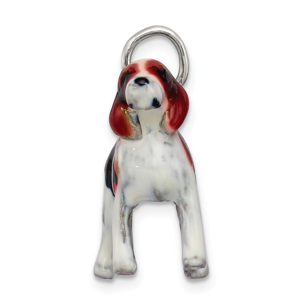 Million Charms 925 Sterling Silver Enameled Beagle Charm