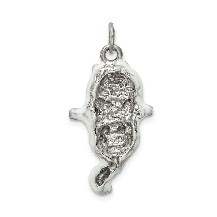 Million Charms 925 Sterling Silver Enameled Cat Hanging Charm