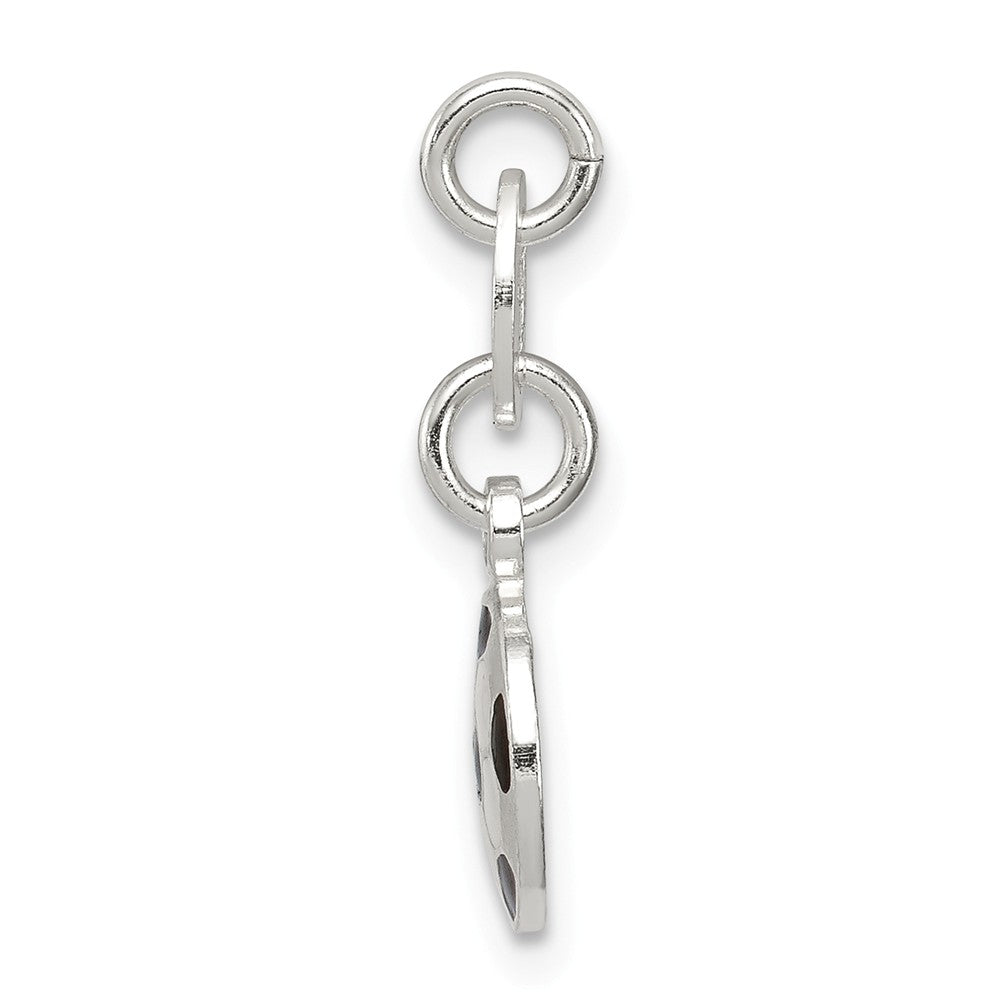 Million Charms 925 Sterling Silver Enameled Sports Soccer Ball Charm