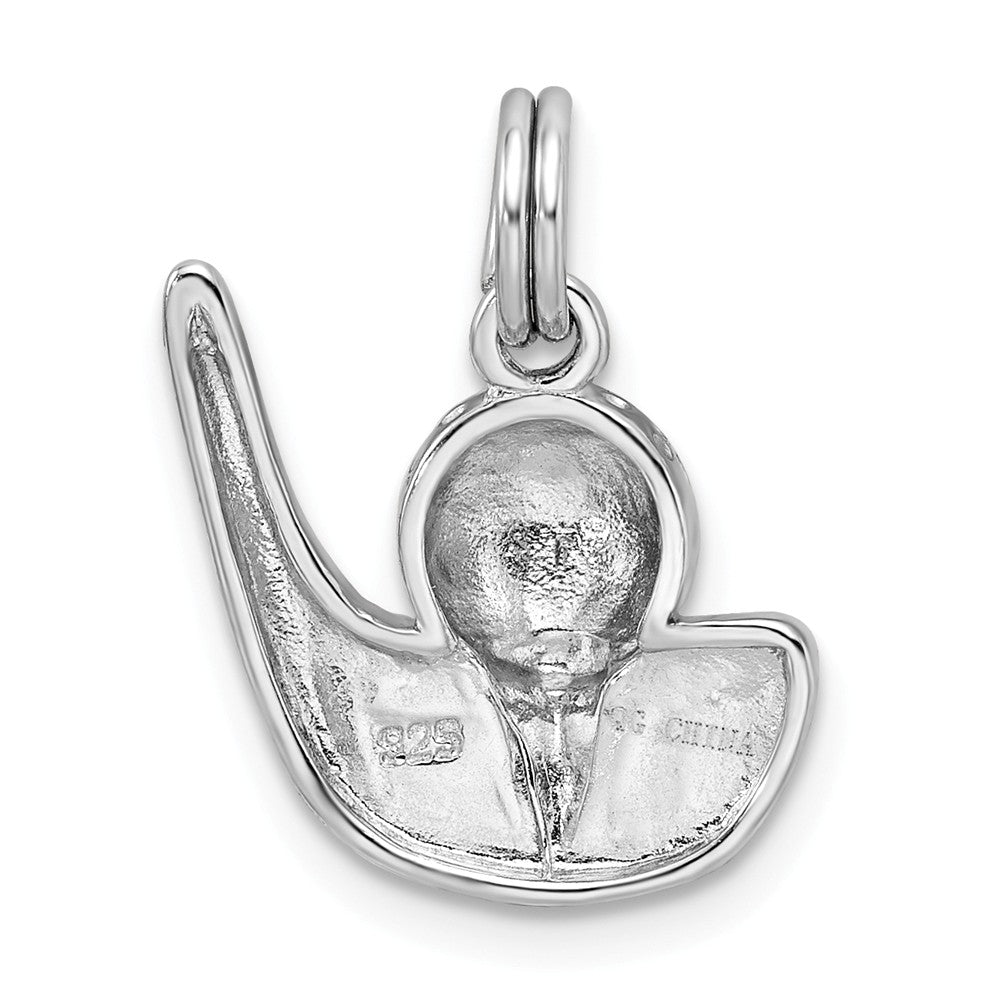 Million Charms 925 Sterling Silver Rhodium-Platedenamel Sports Golf Club & Ball Charm