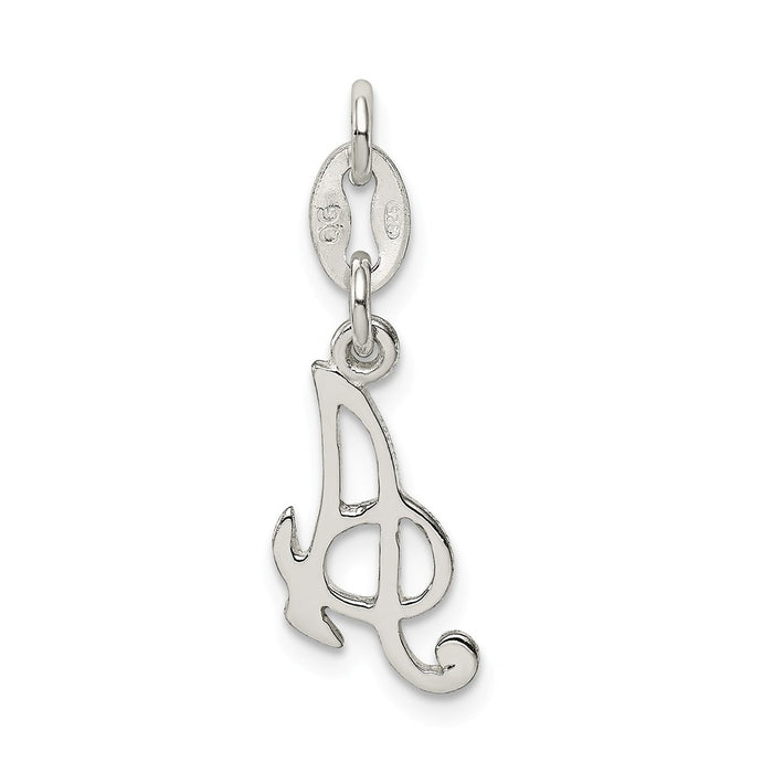 Million Charms 925 Sterling Silver Alphabet Letter Initial A Pendant