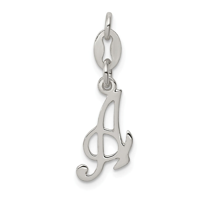 Million Charms 925 Sterling Silver Alphabet Letter Initial A Pendant