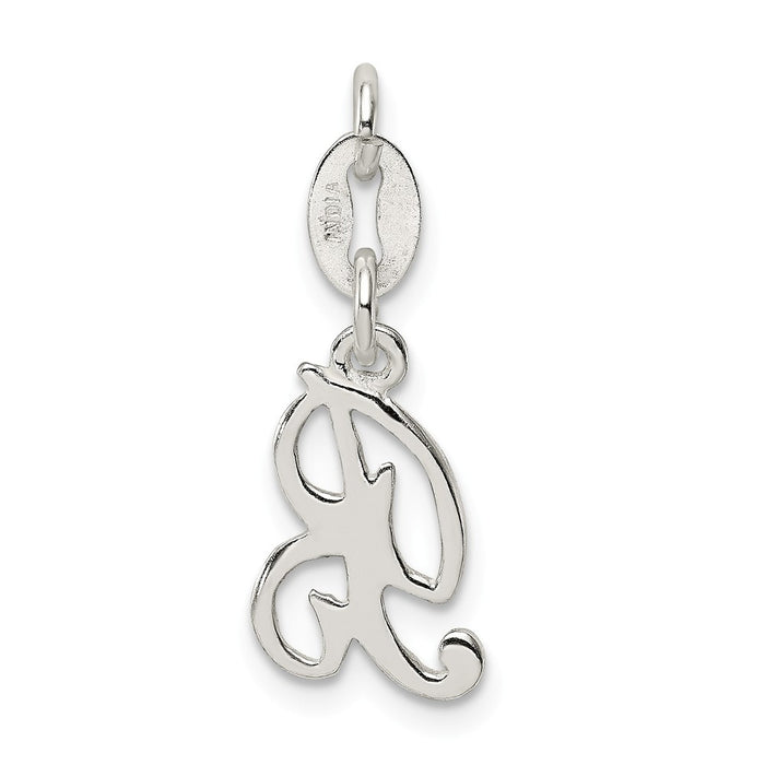 Million Charms 925 Sterling Silver Alphabet Letter Initial B Pendant