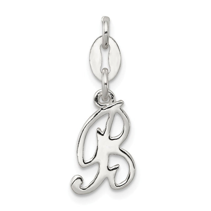 Million Charms 925 Sterling Silver Alphabet Letter Initial B Pendant