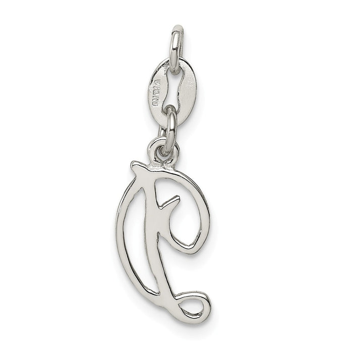 Million Charms 925 Sterling Silver Alphabet Letter Initial D Pendant