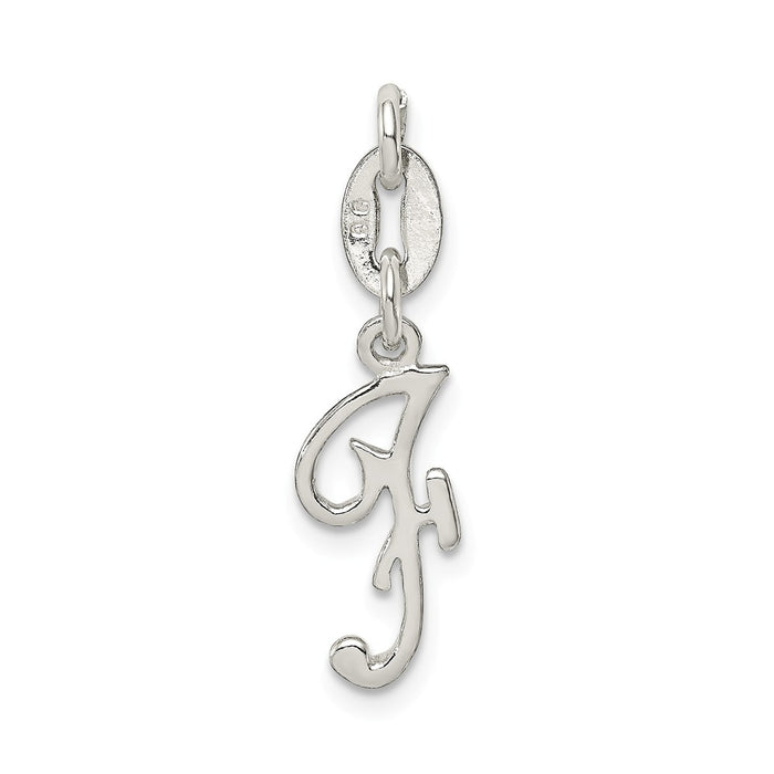 Million Charms 925 Sterling Silver Alphabet Letter Initial F Pendant