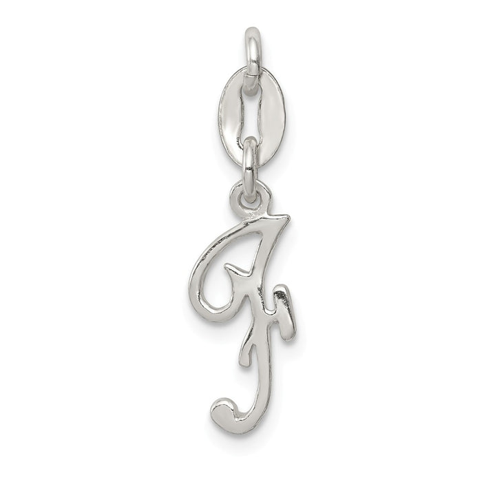 Million Charms 925 Sterling Silver Alphabet Letter Initial F Pendant