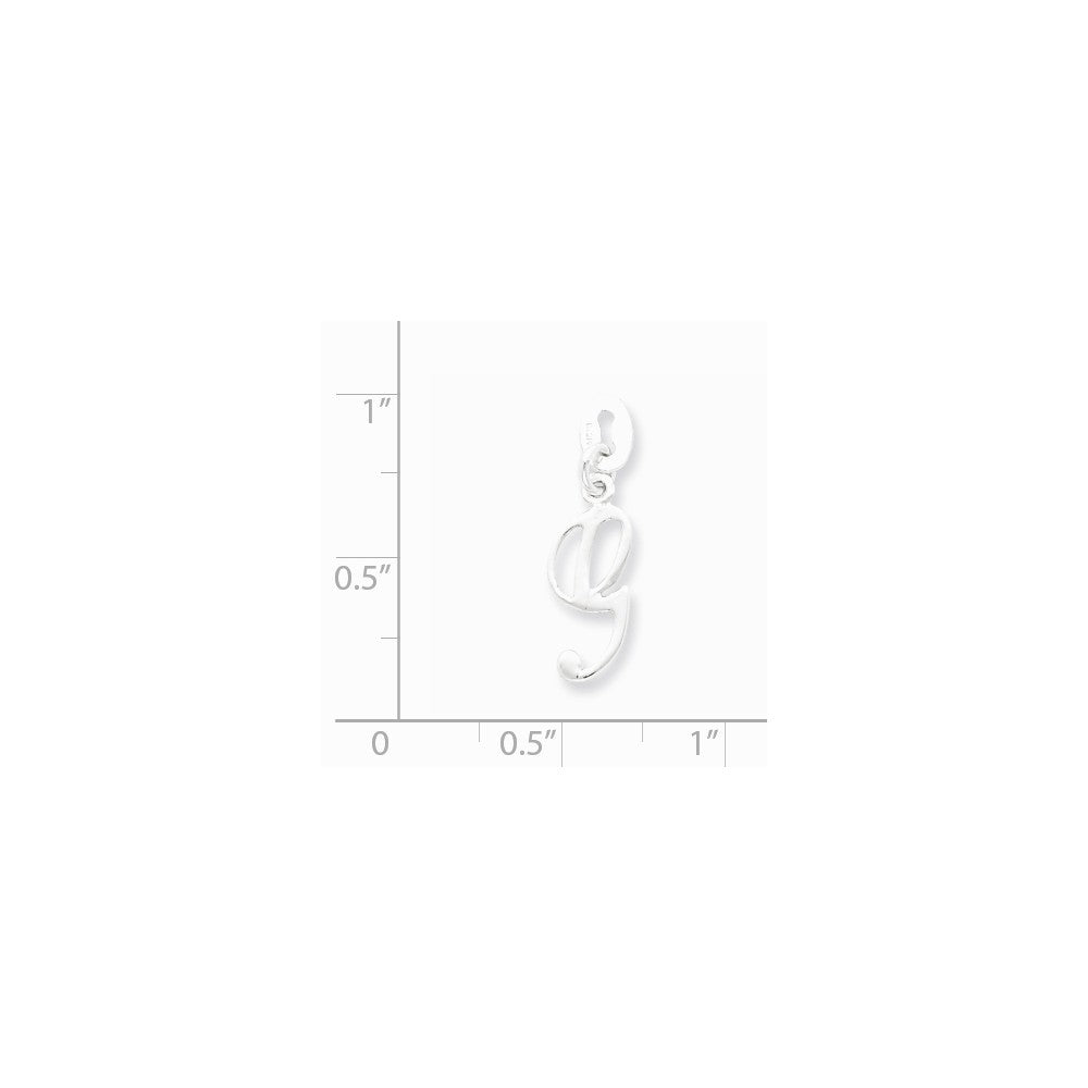 Million Charms 925 Sterling Silver Alphabet Letter Initial G Pendant