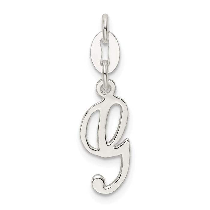 Million Charms 925 Sterling Silver Alphabet Letter Initial G Pendant