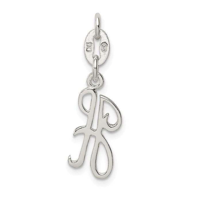 Million Charms 925 Sterling Silver Alphabet Letter Initial H Pendant