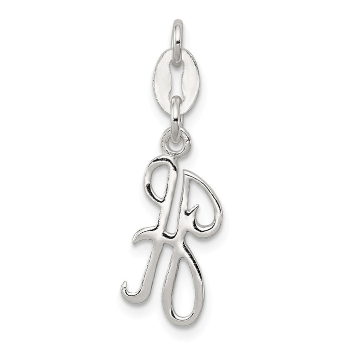 Million Charms 925 Sterling Silver Alphabet Letter Initial H Pendant