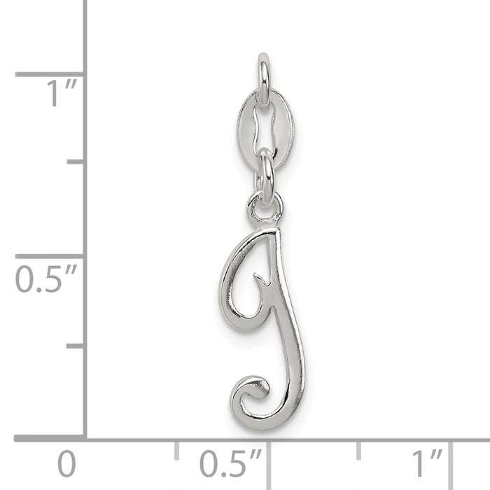 Million Charms 925 Sterling Silver Alphabet Letter Initial I Pendant