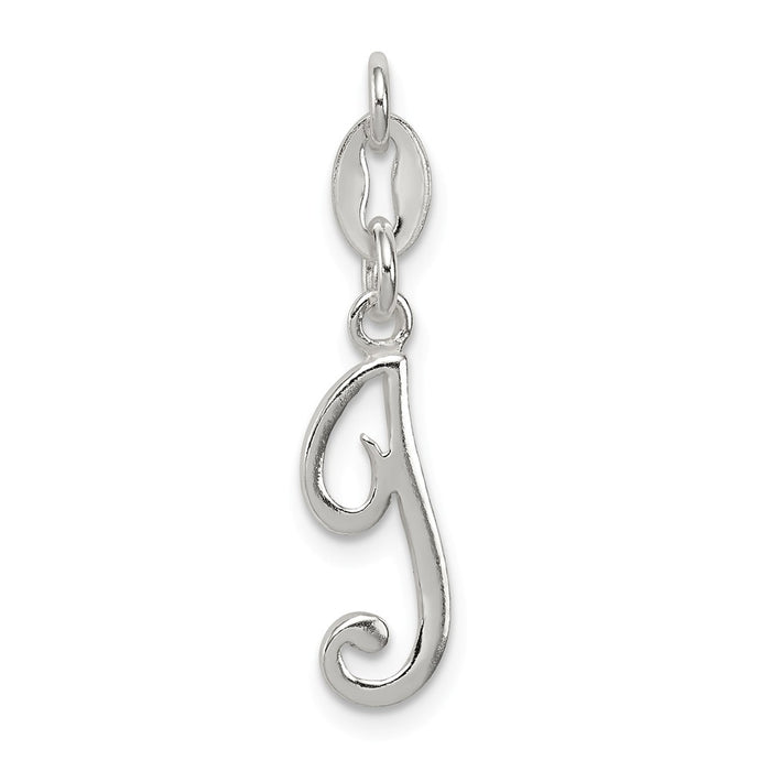 Million Charms 925 Sterling Silver Alphabet Letter Initial I Pendant