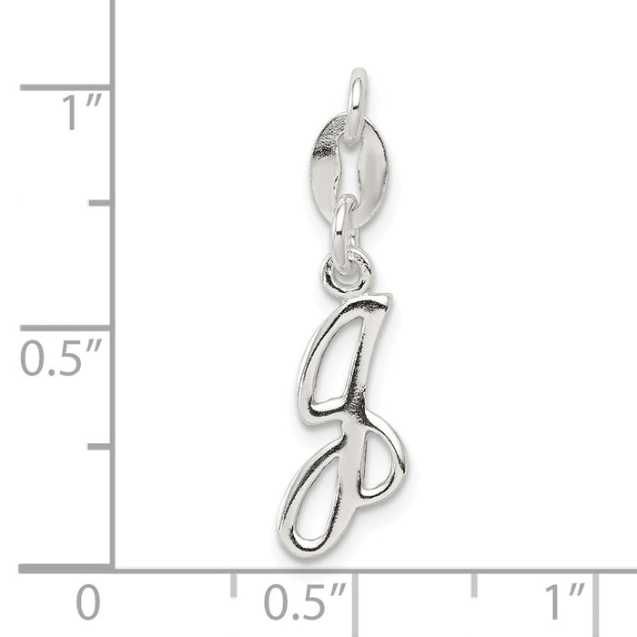 Million Charms 925 Sterling Silver Alphabet Letter Initial J Pendant