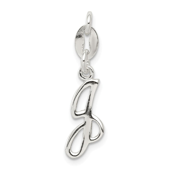 Million Charms 925 Sterling Silver Alphabet Letter Initial J Pendant