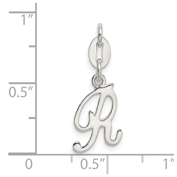 Million Charms 925 Sterling Silver Alphabet Letter Initial R Pendant