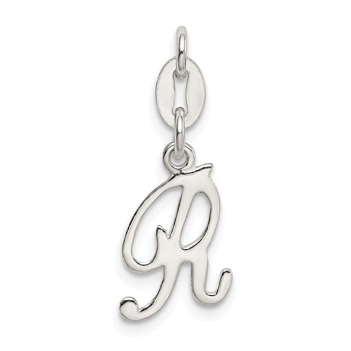 Million Charms 925 Sterling Silver Alphabet Letter Initial R Pendant